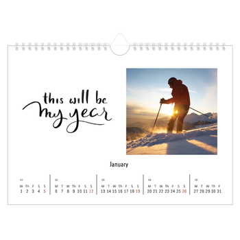 A4 Landscape Photo Calendar — Quotes