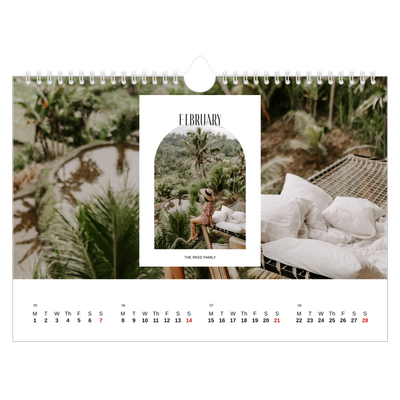 A4 Landscape Photo Calendar — The open arch [February]