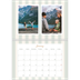 A4 Double Photo Calendar — Script and stripes [January]