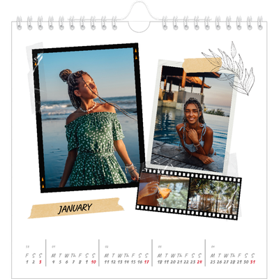 Square calendars  — Scrapbook flair [January]