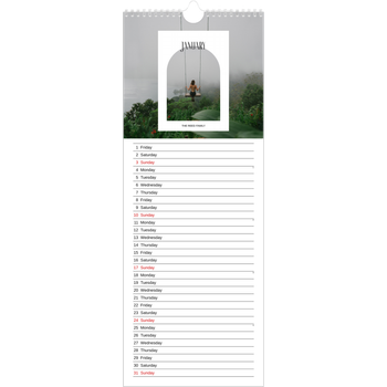 Slim Calendar (15 x 40cm) — The open arch