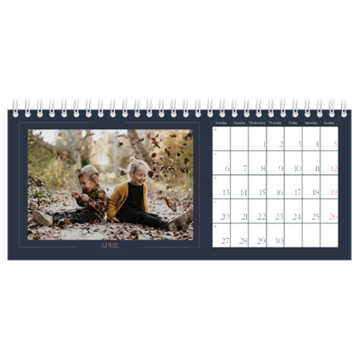 Desk calendars — Prussian blue [April]