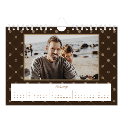 A5 Landscape Photo Calendar — Vintage monochrome [February]