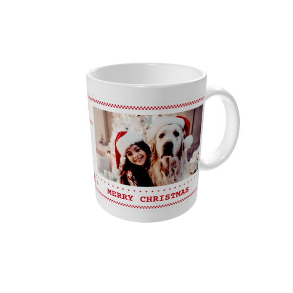 Personalised mugs — Pixel Christmas red