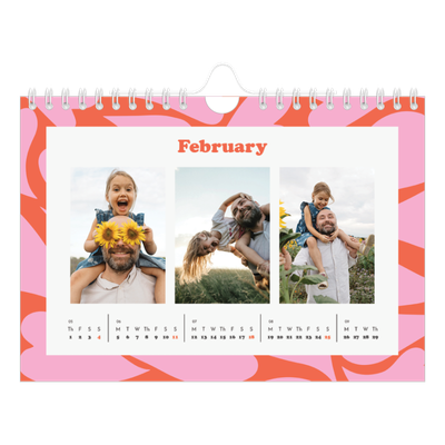 A5 Landscape Photo Calendar — Playing with pattern [February]