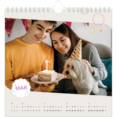 Square calendars  — Iconic birthday [March]