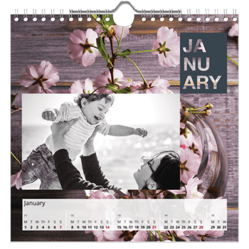 Square Photo Calendar — Block date