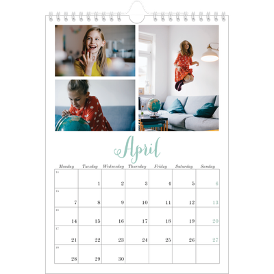 A4 Photo Calendar — Hello world [April]