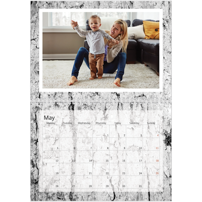 A4 Double Photo Calendar — Tree bark [May]