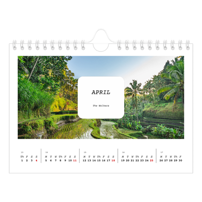A5 Landscape Photo Calendar — Full story [April]