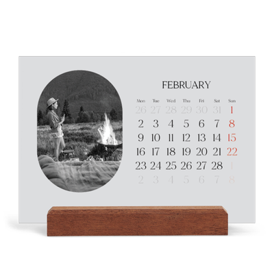 Easel Desk Calendar Landscape  — Open road [February]