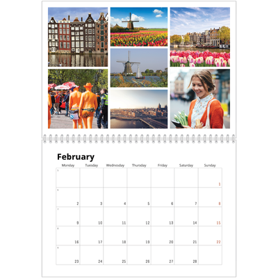 A4 Double Photo Calendar — Framework [February]
