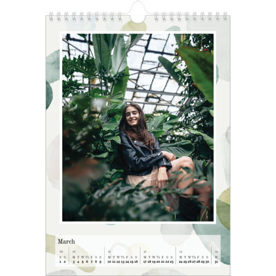A4 Photo Calendar — Watercolour spots [March]