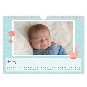 A4 Landscape Photo Calendar — Cute animals