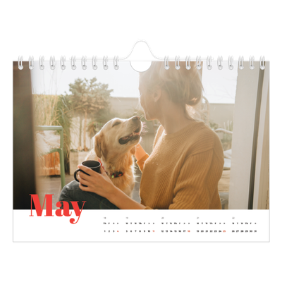 A5 Landscape Photo Calendar — A bold year [cover]