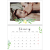 A4 Double Photo Calendar — Flower illustrations [February]