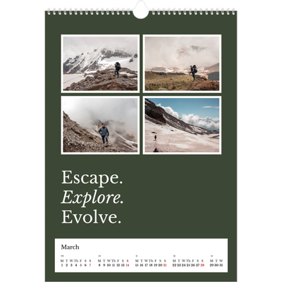 A3 photo calendars — Editorial Earth [March]
