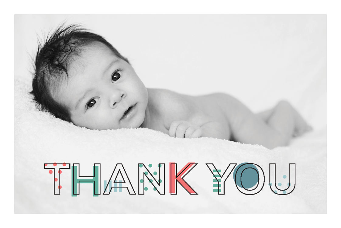 Thank you cards — Pattern typography