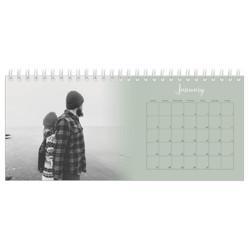 Desk Photo Calendar — Misty green