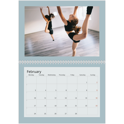 A4 Double Photo Calendar — Neo Scandi [February]