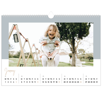 A3 Landscape Photo Calendar — Earthy frames