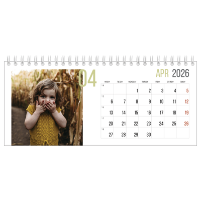 Desk calendars — Number months [April]