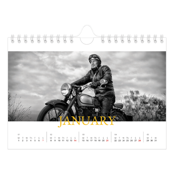 A5 Landscape Photo Calendar — Heritage style