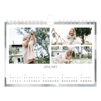 A5 Landscape Photo Calendar — Paintbrush effect