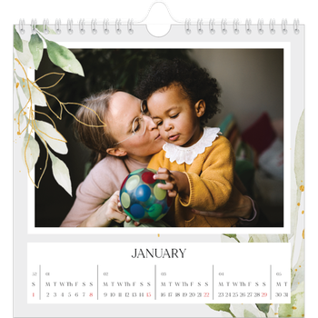 Square Photo Calendar — Floral splash