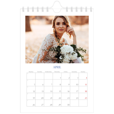A5 Photo Calendar — Cobalt classic [April]