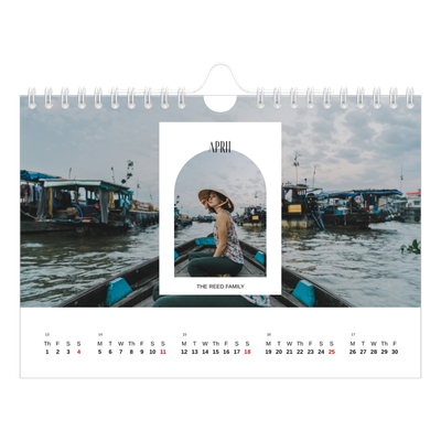 A5 Landscape Photo Calendar — The open arch [April]
