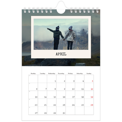 A5 Photo Calendar — The portrait edit [April]
