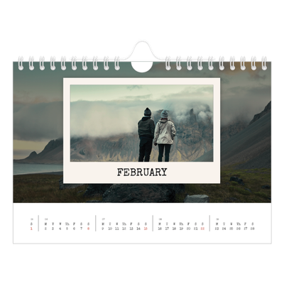 A5 Landscape Photo Calendar — The portrait edit [February]