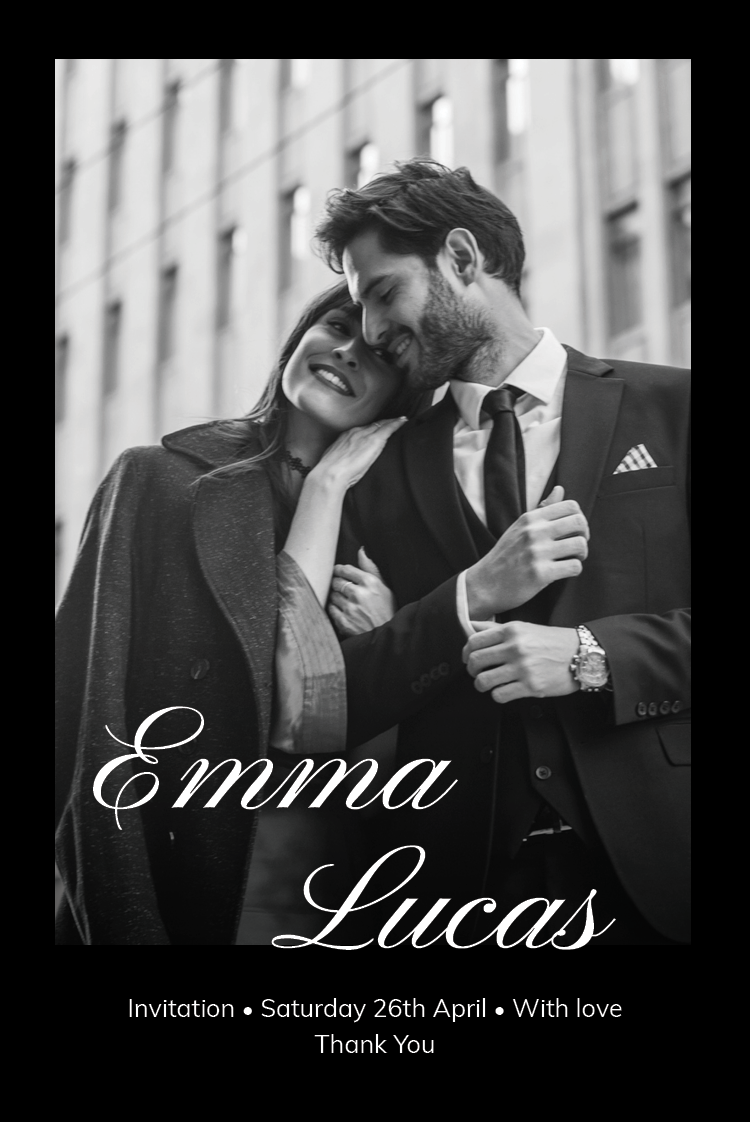 Invitations — Black minimal