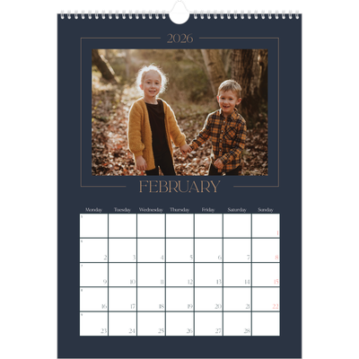 A3 photo calendars — Prussian blue [February]