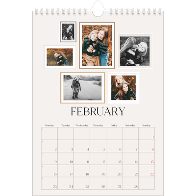 A4 Photo Calendar — Wall photo gallery [February]