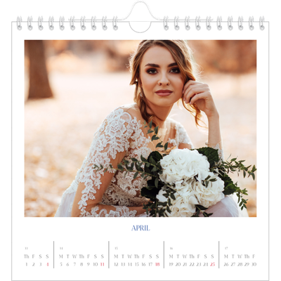 Square calendars  — Cobalt classic [April]