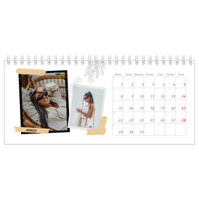 Desk calendars — Scrapbook flair [March]