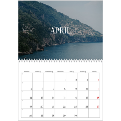 A4 Double Photo Calendar — Endless escape [April]