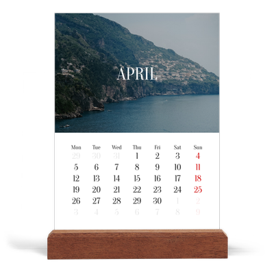 Easel Desk Calendar Portrait  — Endless escape [April]