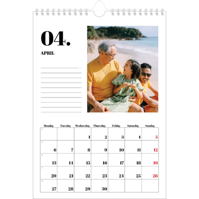A4 Photo Calendar — Serif and moments [April]
