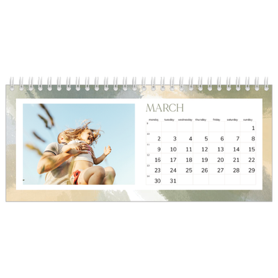 Desk calendars — Paintbrush effect [March]