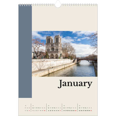 A3 photo calendars — Sights of the world [January]