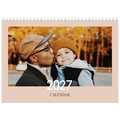 A4 Double Photo Calendar — Overlapping text [cover]