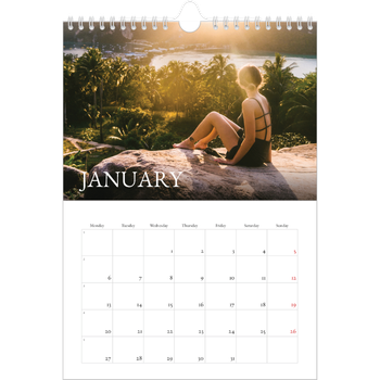A4 Photo Calendar — Simple serif