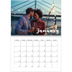 A4 Double Photo Calendar — Simple script [January]