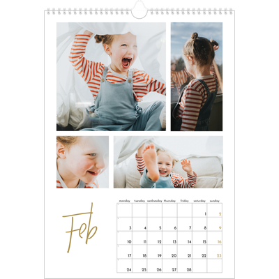 A3 photo calendars — Scribble text [February]