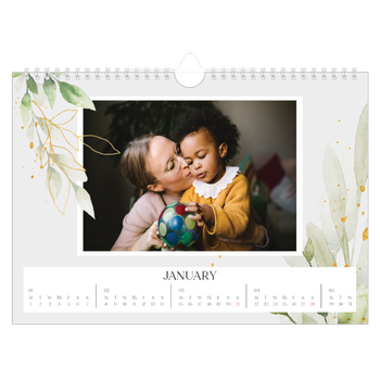 A4 Landscape Photo Calendar — Floral splash