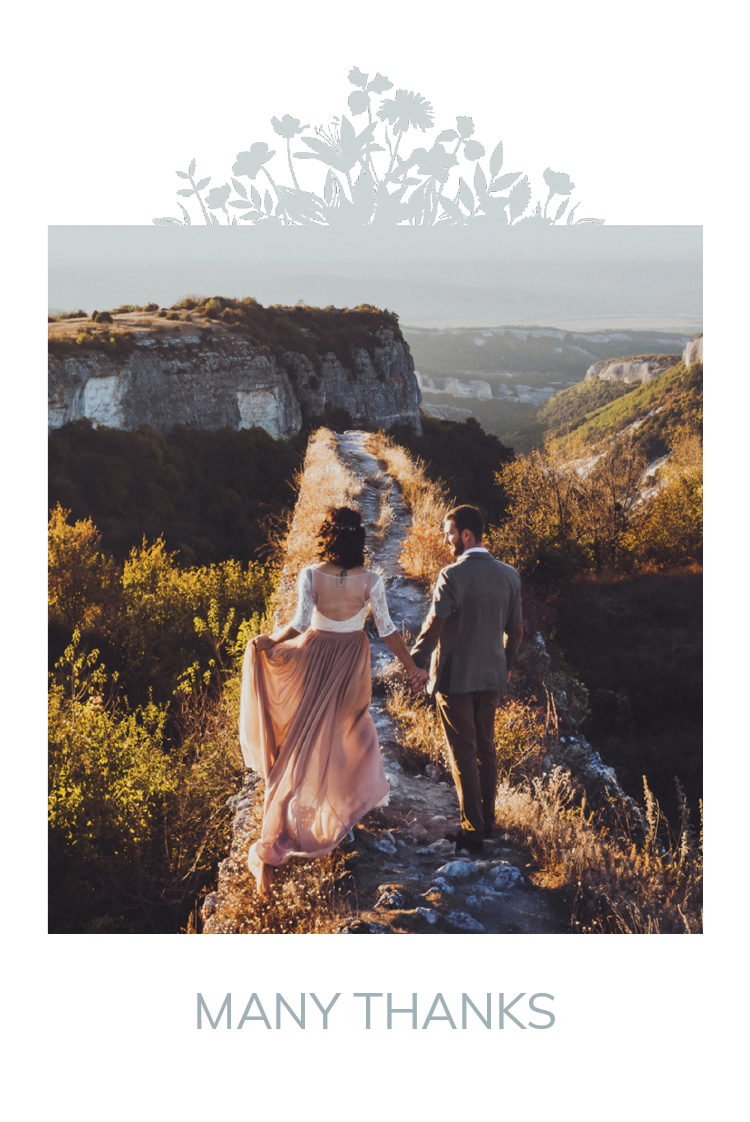 Thank you cards — Flower motif