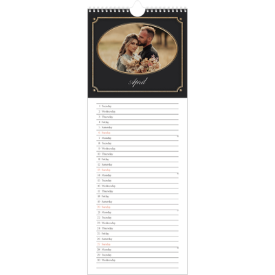Slim Calendar  — Vintage classic [April]